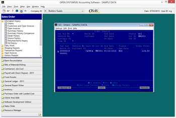OSAS Character MDI Screen